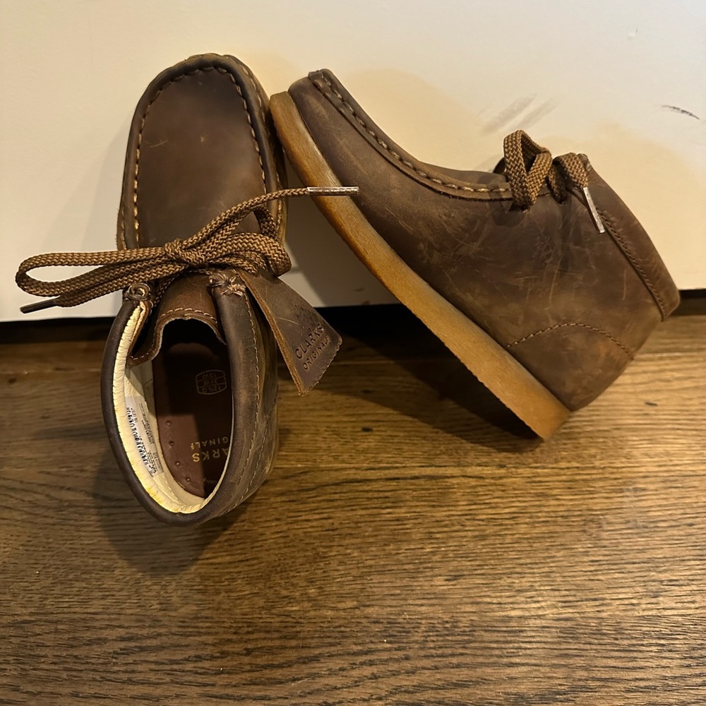 Clarks Wallaby’s boys boots.